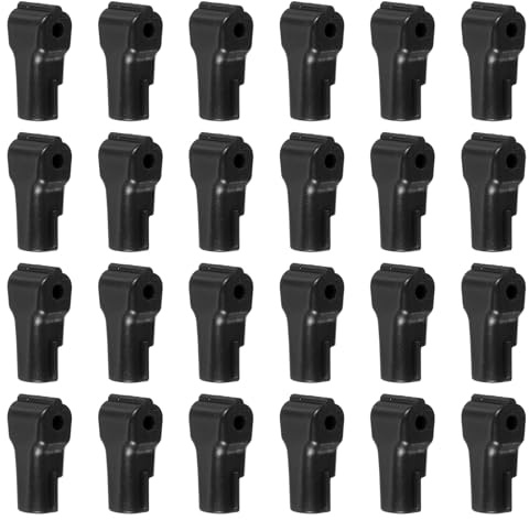 PATIKIL 5 mm Fermo Perno Blocco, 50 Pcs Ganci Pannello Antifurto Anti- Spazzata Ganci Sicurezza Plastica Per Accessori Mobile Negozi Abbigliamento Sicurezza Vetrina, Nero