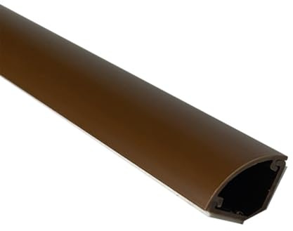 CQCQC Cable Trunking Square Box Cable Trunking, Self-Adhesive Cable Hider, 1m Long,Cable Management for Home Office(Brown)