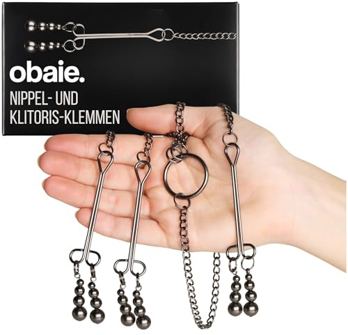 Obaie Pince a Tetons Femme avec Pince Clitoridienne - Pinces pour Mamelon - Jouet Sexuelle Clitoridien - Jouets de Mamelon - Accessoires Coquins pour Couples - Jouet pour Adulte Érotique Femme