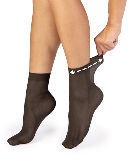 alber's SENSITIVE 20 – 10 Paia Calzini Donna Fini, Nero, 36-41