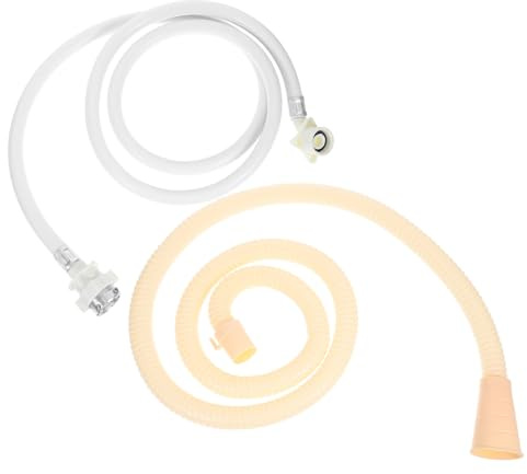 Pvc Washing Machine Water Inlet Hose and Drain Hose | 2m Inlet Tube Plus Outlet Line, Flexible Build with Quick-connect Interfaces, Tool-free Setup