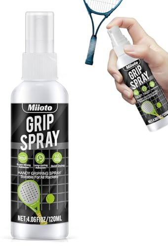 Miioto 120 ml Grip Spray, Non-Slip Spray, Gripmode Spray - Suitable for Padel Tennis, Football, Golf, Badminton - Improve the Grip of the Gloves and Prevent the Ball from Slipping