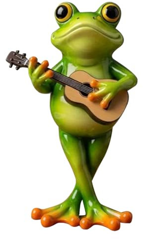 Stibtmr Decorazione di Rane, Figurina Di Rana In Resina, Decorazione Resina Carina Collezionabile Per Compleanno E Arredamento Domestico