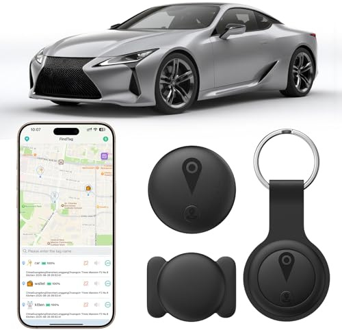 GPS Tracker for Vehicles Work with Built-in APP (Compatible with iOS and Android),Mini Car Air Tracker Tag With Magnet Global Coverage,Hidden Car Locator Device,No Monthly Fee or Subscription