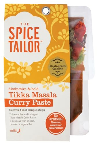The Spice Tailor Tikka Masala Curry Paste, 120 g (7-Pack) | Authentic Indian Flavours, Versatile Sauce for Quick Meals, Easy Prep