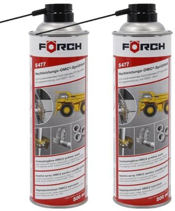 Grasa Líquida Spray 500ml S477 - Pack 2 unidades| Lubricante de Alta Resistencia Cadenas, Moto, Bici, Kart, Maquinaria pesada - Resistente al Agua Salada y Suciedad, Anticorrosiva