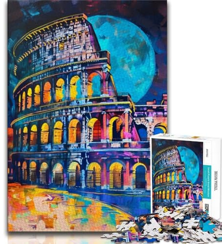 Puzzle für Erwachsene 1000 Teile Kolosseum 1000 Teile für Erwachsene Quizspiel ganze Familie 75x50cm