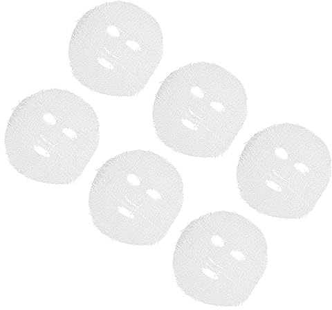 Bamjour Gaze pour le Visage pour la Fréquence, 100 Pièces de Gaze Prédécoupée Jetable Non Tissée, Masque Facial à Forte Absorption d'eau, Feuilles de Masque Jetables à Faire Soi-même pour Salon