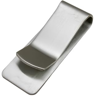 Qcbuegof Fermasoldi sottile porta biglietti da visita per uomo mollette per banconote in acciaio inox grande capacità tasca frontale portafoglio regali business porta carte di credito