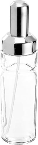 Fackelmann pulverizador de aceite para freidora de aire, dispensador de aceite spray para vinagre, dosificador aceite para aliñar ensaladas, transparente y metálico, 19.5 x 4.8 cm, 1 Ud