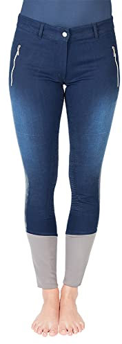 PFIFF 102682 Reithose 'Jaluna' Damen Grip Vollbesatz, dunkelblau 42