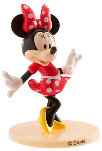 Dekora 347174 Disney Minnie Mouse Tortenfigur aus PVC-9 cm, Mehrfarbig, 9cm