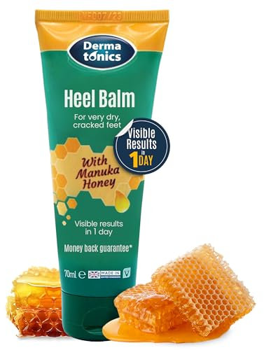 Dermatonics Fast-Acting Manuka Honey Heel Balm | Nourishing Formula for Rough and Cracked Heels | Hydrates and Softens Dry Feet | Suitable for Diabetics| 70 ml