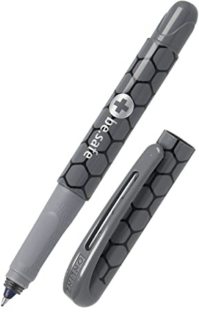 Online Tintenpatronen-Rollerball be.safe | antibakterielle Oberfläche | Rollerball für Rechtshänder & Linkshänder | ergonomisches Griffstück | Standar, 21592/3D, Schwarz be.safe