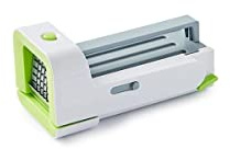 Betty Bossi Coupe-pommes de terre pour frites et cubes en plastique et métal acier inoxydable Gris Vert Blanc