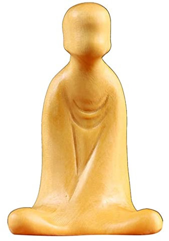 BDAAS Buddha-Figur Buchsbaum-Schnitzerei, Zen, Holzstatue, Ornamente, Teezeremonie, kreative Kunstdekoration, ohne Phase, Skulptur, Heimdekoration
