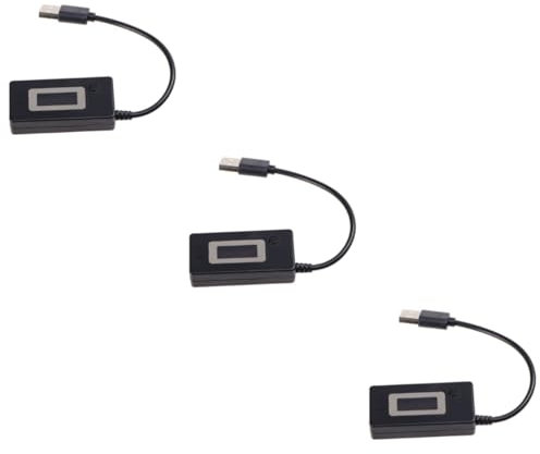 Angoily 3pcs Lcd Micro Usb Charger Battery Capacity Voltage Tester for Mobile Power Bank Digital Voltage Tester Battery Monitor