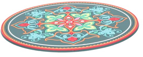 TOPPERFUN Tappetino Cuscino per Ciotola da Pvc di Sonora in Meditazione Elegante Protettivo Decorativo Rotondo per Ciotole Musicali e Pratiche