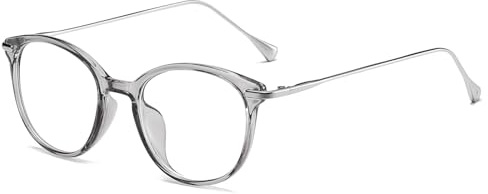 LJCZKA Blaulichtfilter Brille Damen Herren Runde Blaulichtbrille Computerbrille Gaming Brille Anti Augenbelastung Anti Müdigkeit Bildschirmbrille