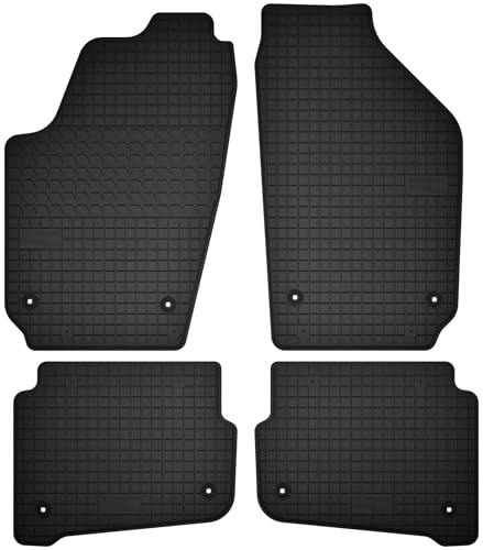 Wielganizator Automatten-Set – Passend für Volkswagen Polo IV 9N (2001-2009) – Gummimatten – Autozubehör – Auto Fußmatten – 4-teilig – Schwarz