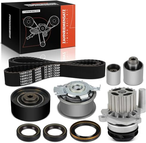 Frankberg Zahnriemensatz Wasserpumpe TCKWP342 | Kompatibel mit Altea XL 5P5 5P8, Golf Plus 521 5M1, O.c.t.a.v.i.a II 1Z3, S.C.I.R.O.C.C.O Van 137, Beetle 5C1 5C2, TT 8J3