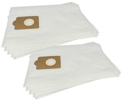 vhbw 10x sacchetto compatibile con Ghibli AS 10 P, AS 7 aspirapolvere - microfibra, volume di 20 l, 47cm x 30cm Bianco