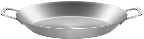 Spring MARBELLA Paella-Pfanne 40 cm, induktionsgeeignet, Edelstahl | Bratpfanne, 18/10 Edelstahlkern, für alle Herdarten, spülmaschinenfest, backofenfest, für Metallwender