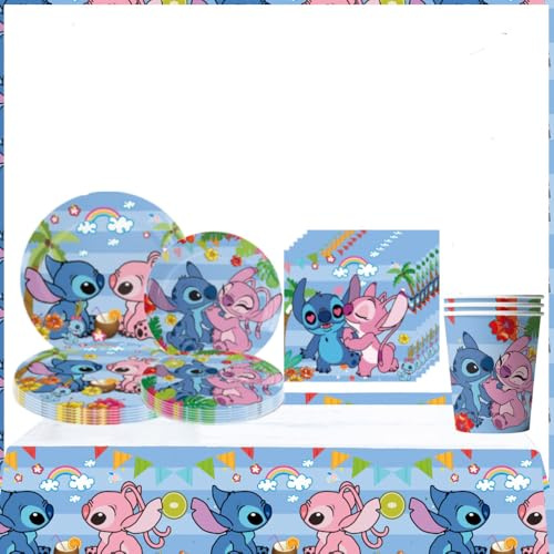 Partygeschirr Set,Partyteller Geburtstag Geschirr,Jungen Mädchen Kindergeburtstag Geschirr Set mit Teller Becher Servietten,Party Geschirr für 10 Gäste