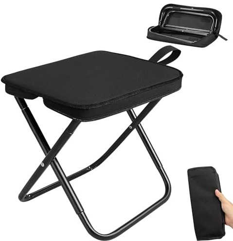 Puasok Sgabelli Pieghevoli, Sgabello Pieghevole Portatile, Panchetto Pesca, per Viaggi Escursionismo Giardino Pesca Barbecue Spiaggia
