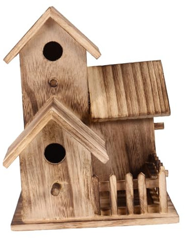 Milisten Holz Vogelnest Für Garten Vögel Mit Breitem Runden Eingang Als Vogelhaus Anhänger Für Fenster Außenmontage DIY Projekt Zubehör Für Vögel Im Freien