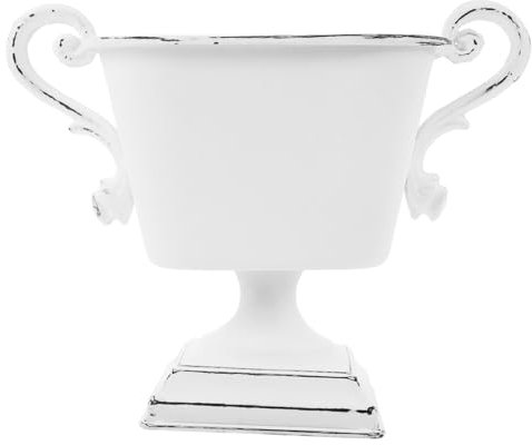 TOPPERFUN Jarrón De Plata Vintage para Bodas Centro De Mesa De Metal Decoración De Fiesta Macetero Europeo Diseño para Exhibición Floral