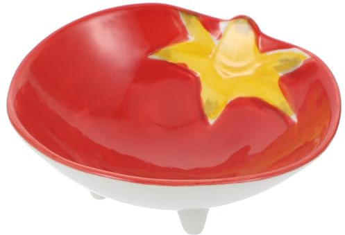 FUNNETOYU 1 Pezzo Ciotola Di Ceramica Di Pomodoro Casa Ciotole Carino Prima Colazione Ciotola a Forma Di Pomodoro Per Ciotola Decorativa Dessert Novità Chiave Ciotola Di Pomodoro Rosso