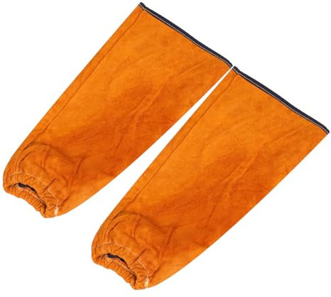 Ciieeo Mangas para Puños Elásticos Construcción de Soldadura de Cuero Vacuno, Resistentes al Calor Chispas y Fabricación