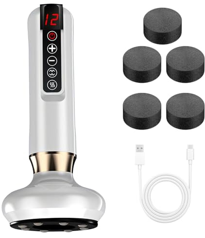 LustLocke Massaggiatore Anticellulite Professionale, Massaggiatore Anticellulite Con 12 Livelli Di Intensità E Riscaldamento A Luce Rossa, Entier, Gua Sha,Massaggiatore Cellulite Gambe E Glutei