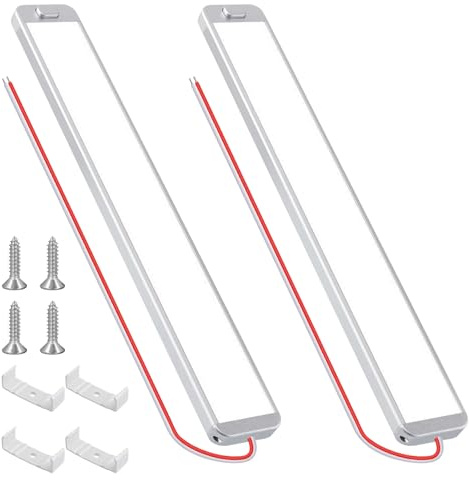 GBKDQQ 2 Stück 42cm Led Lampen Wohnmobil, 12 Volt LED Leiste, Wohnmobil LED Beleuchtung dimmbar mit Schalter, Auto Dach Beleuchtung Lichtleiste für LKW, Boot, Camping