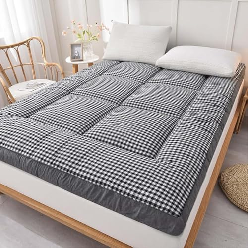 Japansk golvmadrass futon tjock rullbar sovdyna bärbar hopfällbar solstol för hem och camping 100 x 200 cm gästsäng bekväm hopfällbar sängmatta
