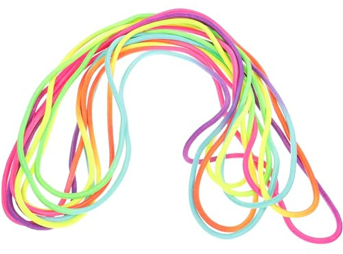 Veemoon Cuerda de Saltar Larga para Niños, Banda Elástica de Caucho Resistente, 7 Metros, Color Arcoíris, Juguete Interactivo para Juego al Aire Libre y Ejercicio Físico
