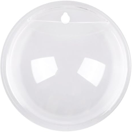 ANDRESLAD Aquarium Mural Rond en Acrylique Transparent 29,5 Cm – Bocal Suspendu Multifonction pour Poissons et Plantes – Vase Mural Décoratif pour Maison et Bureau