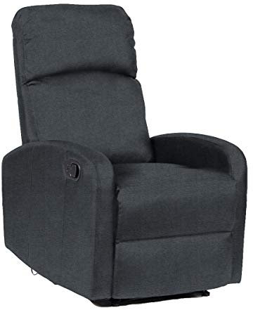 SVITA LEX Relaxsessel Fernsehsessel Beinablage Liegefunktion Ruhesessel Stuhl Dunkelgrau
