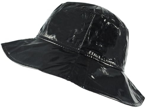 Toutacoo, Wide-Brimmed Vinyl Rain Hat (01-Black/L)