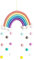 WINOMO Mobile en bois pour bébé - Mobile - Carillons à vent - Nuages suspendus - En macramé arc-en-ciel - Pour chambre de bébé - Décoration murale