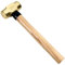 WEDO Martillo de Latón Macizo,Martillo con mango de madera para Estampar,Moldear, Reparar joyas,Aplanar u otras piezas metálicas,320mm,900g(2 libra)