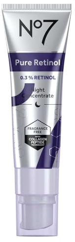 No7 Retinolo puro (0,3% retinolo) concentrato notturno 30 ml (confezione da 1) - Senza profumo