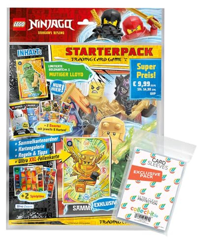Bundle mit LEGO Ninjago Serie 9 Trading Cards - 1 Starter + Exklusive Collect-it Hüllen