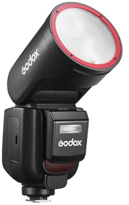 Godox V1 V1Pro F Flash for Fuji Camera TTL Speedlight, 1/8000 HSS 500 Full Power Flashes, 1.3s Recycle Time, 2.4G Wireless with External Flash SU-1 for Cameras(Godox V1-F Upgraded, V1Pro-F)