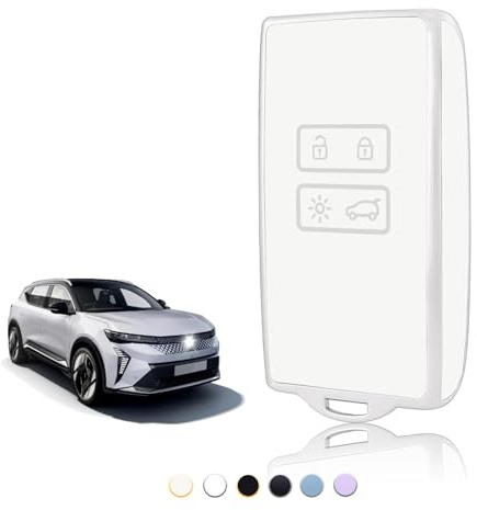 TOOMUME Schlüsselhülle, Autoschlüssel Hülle Karte Passt für Renault Scenic Megane Talisman Koleos Kadjar Clio Captur Espace Zoe Arcan Dacia Duster, Schlüsselcover Schutz Schlüssel Gehäuse - Smart Key