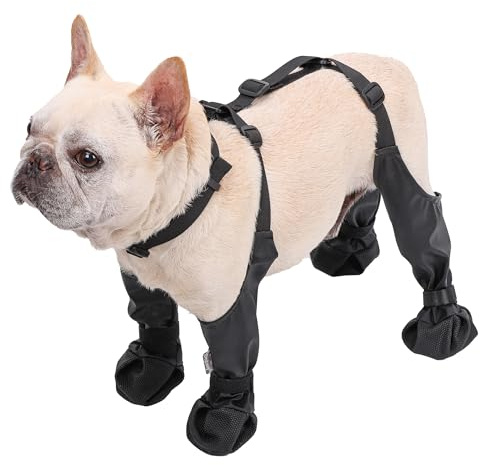 Hundeschuhe, wasserdicht, schmutzdicht, mit Hosenträgern, Haustierpfotenschutz für kleine Hunde, schützt vor dem Hund, Outdoor, Spazierengehen, Laufen, Wandern, Stiefel mit verstellbaren Riemen, Größe