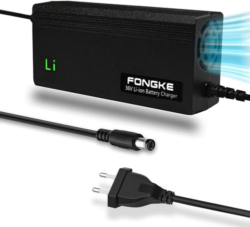 42V 2A E Scooter Ladegerät für 36V Akku Elektroroller, Elektro Klapprad, Ladekabel Kompatibel für E Scooter Swagtron, GOTRAX, Jetson, Hiboy, The-Urban und mehr (DC 5.5mm x 2.5mm Stecker)