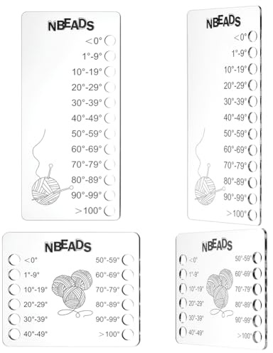 nbeads 4 Nuancier de Couleurs de Couverture de Température, Planificateur de Couverture de Température de Tricot Réutilisable en Acrylique, Organisateur D'Ombre de Laine, Planificateur de Couverture