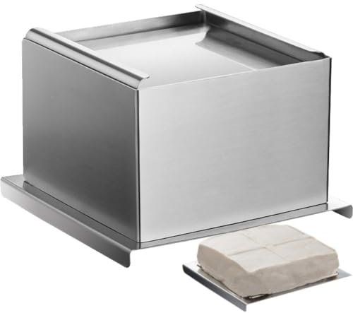 Dinntty Tofu Press Molds with Chinese Strainer Easily Remove Water Cheese Metal Mould Tofu Press for Transforming Your Tofu